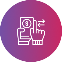 Gradient transfer icon