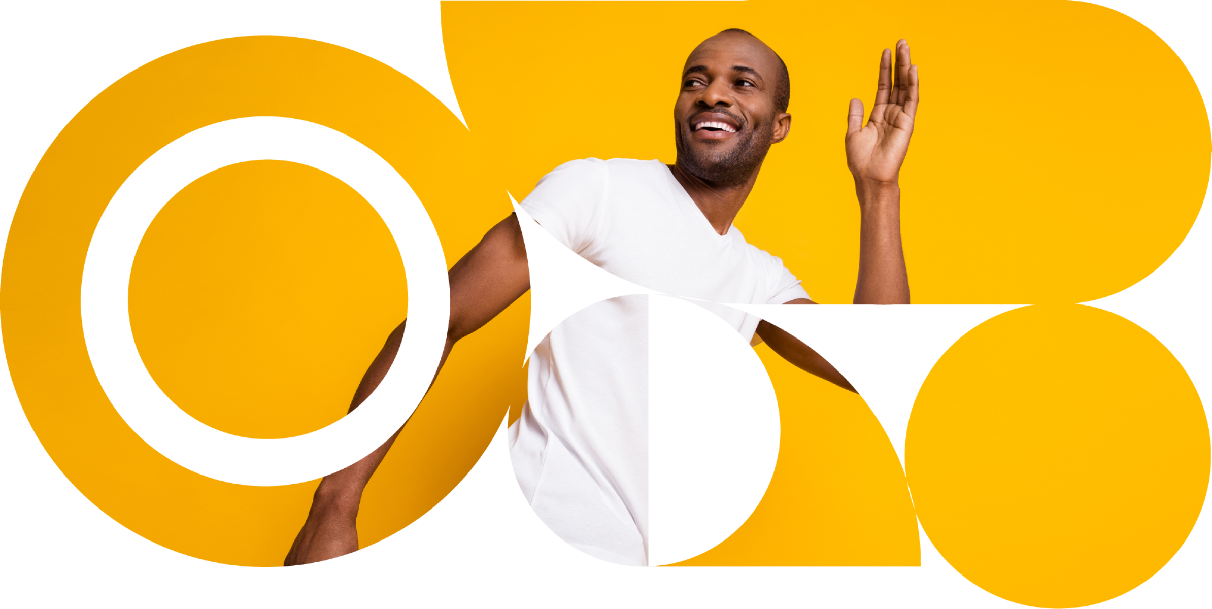 man running while laughing