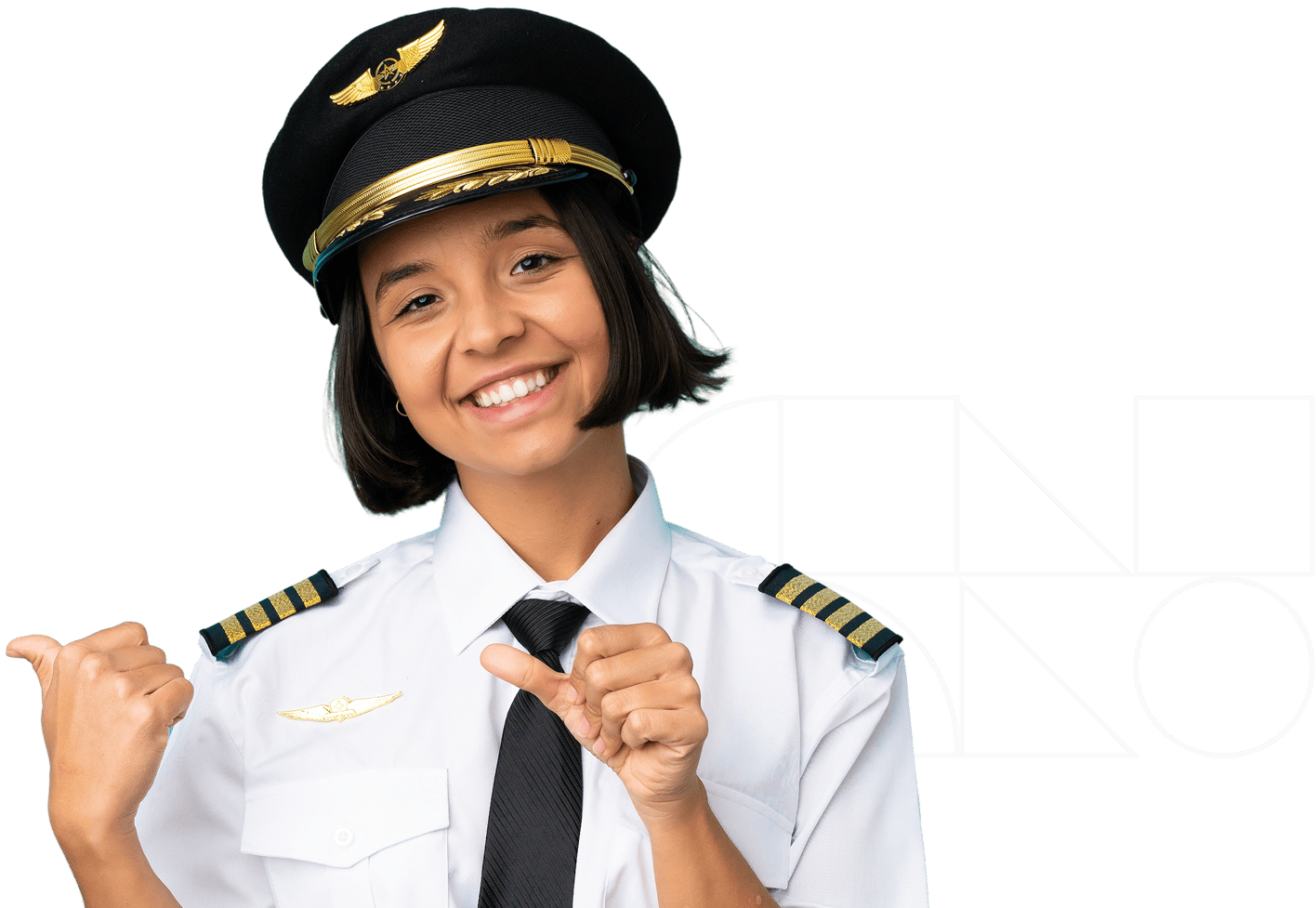 Pilot woman happy