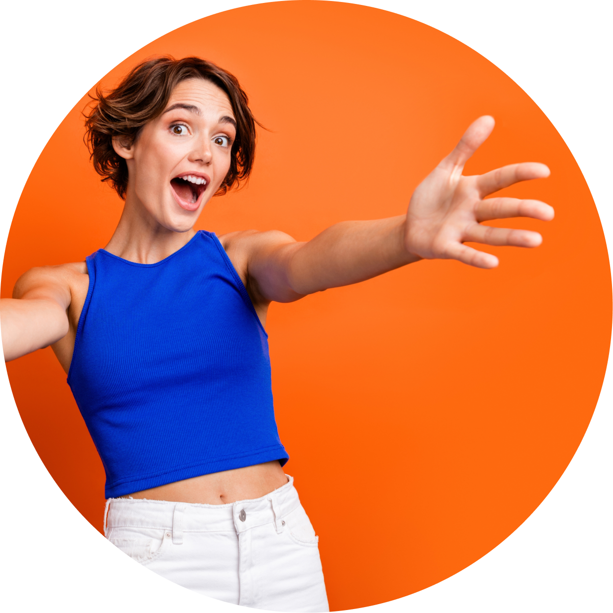 woman wanting to hug