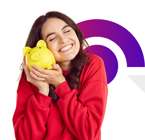 woman with saving pot